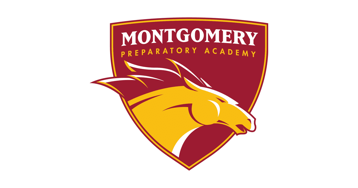 Montgomery Preparatory Academy logo with a horse head.